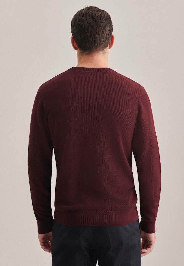Rundhals Pullover Regular fit in Rot |  Seidensticker Onlineshop