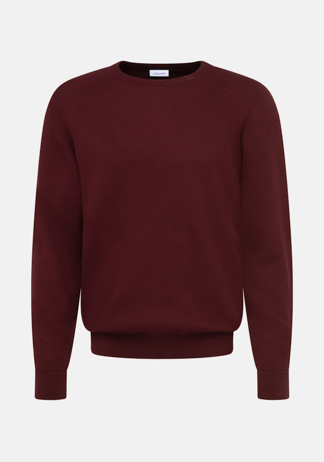 Rundhals Pullover Regular in Rot |  Seidensticker Onlineshop