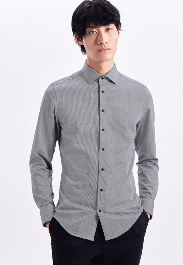 Slim Chemise performance rayures in Bleu Foncé |  Seidensticker Onlineshop