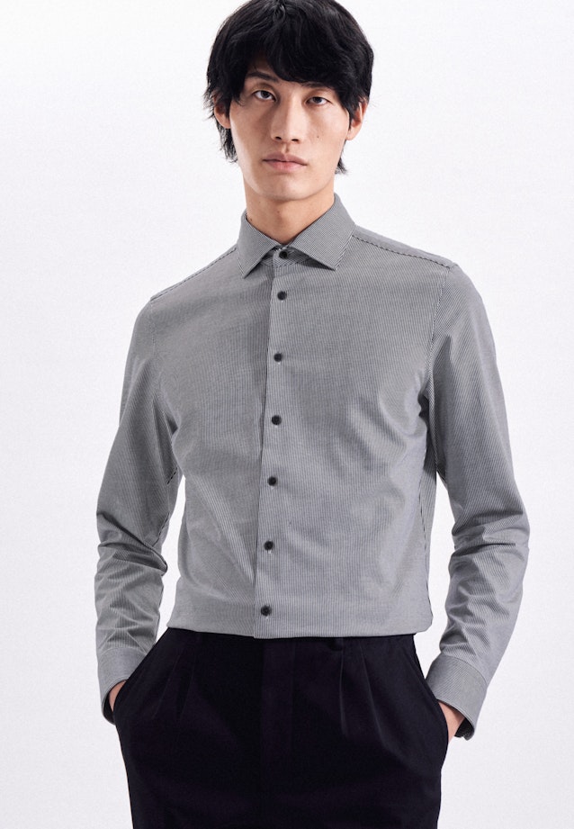 Slim Chemise performance rayures in Bleu Foncé |  Seidensticker Onlineshop