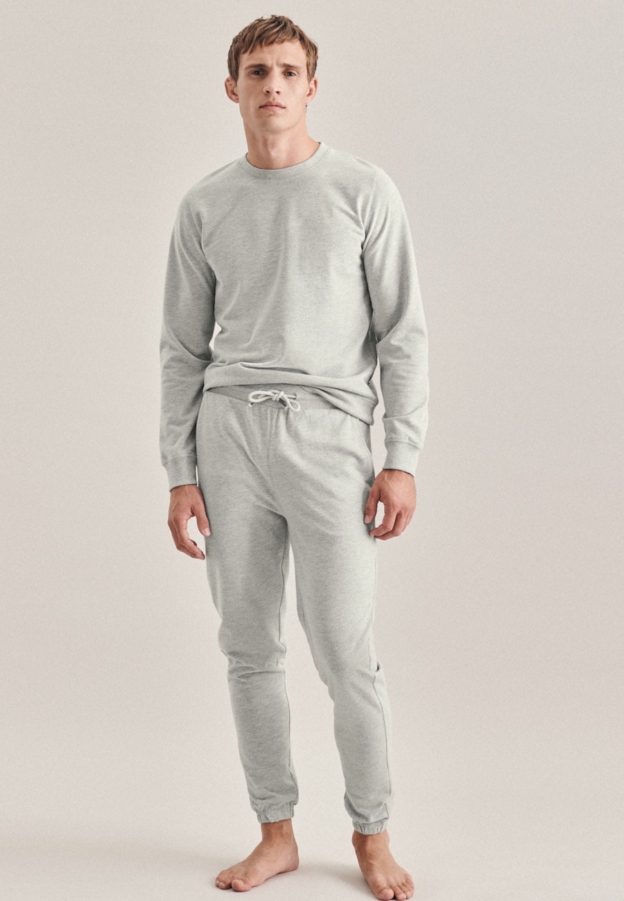 Henley Sweat-Shirt Regular in Grau |  Seidensticker Onlineshop