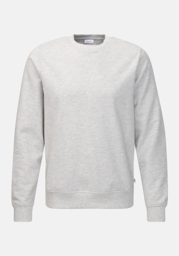 Henley collar sweat shirt in Grey |  Seidensticker Onlineshop