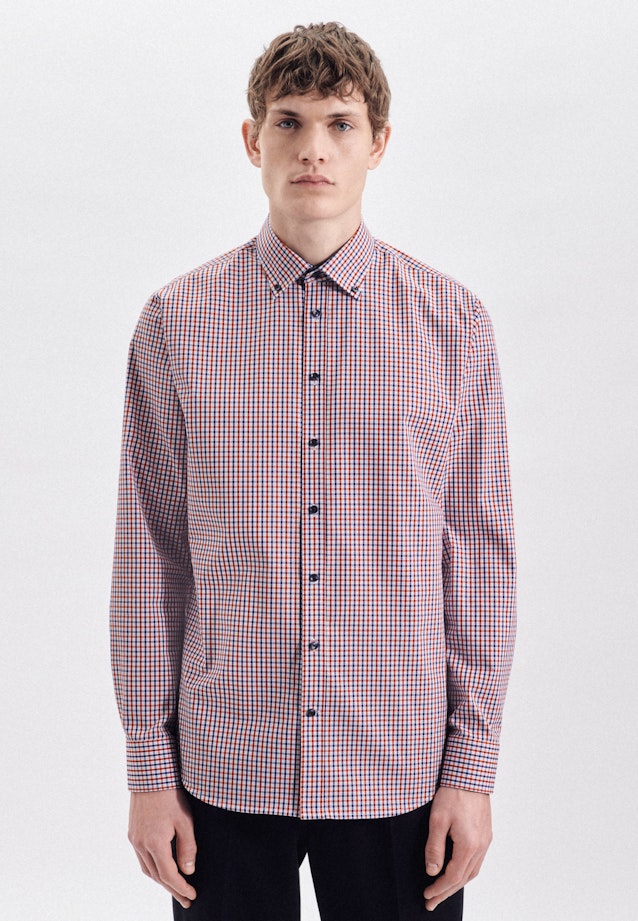Shaped Business shirt Check in Red |  Seidensticker Onlineshop