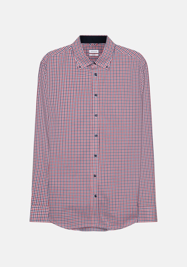 Non-iron Popeline Business overhemd in Shaped with Button-Down-Kraag in Rood |  Seidensticker Onlineshop