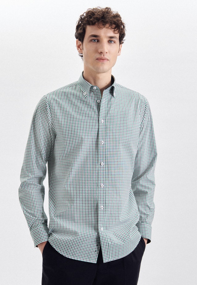 Shaped Chemise d'affaires carreaux in Vert |  Seidensticker Onlineshop