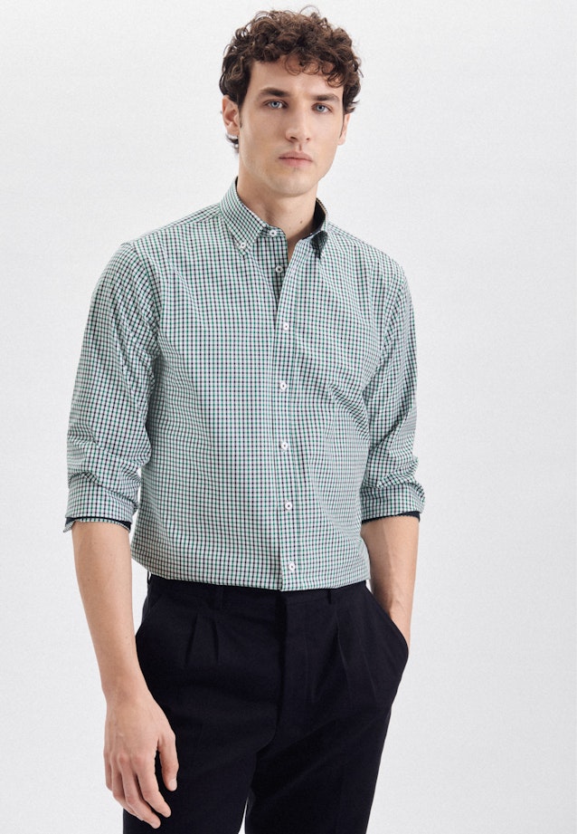 Shaped Chemise d'affaires carreaux in Vert |  Seidensticker Onlineshop