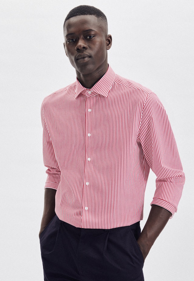 Slim Chemise performance rayures in Rouge |  Seidensticker Onlineshop