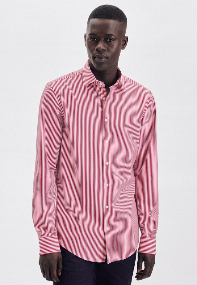 Slim Chemise performance rayures in Rouge |  Seidensticker Onlineshop