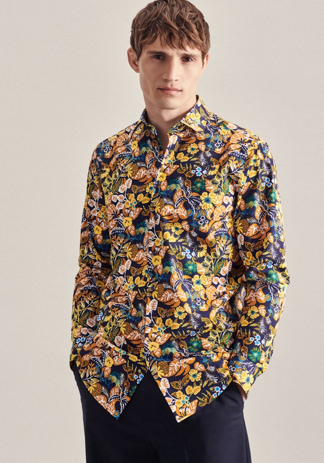Business Shirt in Regular with Kent-Collar in Orange | Seidensticker Onlineshop