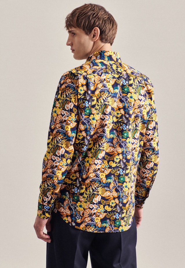 Regular Business shirt Print in Orange |  Seidensticker Onlineshop