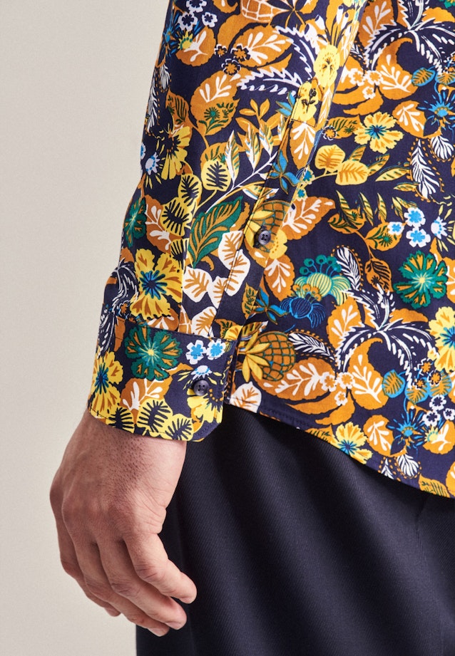 Regular Business shirt Print in Orange |  Seidensticker Onlineshop