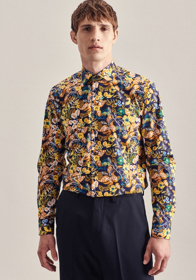 Business Shirt in Regular with Kent-Collar in Orange |  Seidensticker Onlineshop