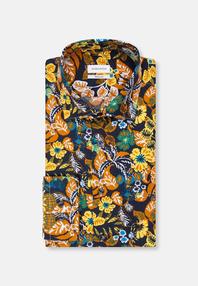 Regular Business shirt Print in Orange |  Seidensticker Onlineshop