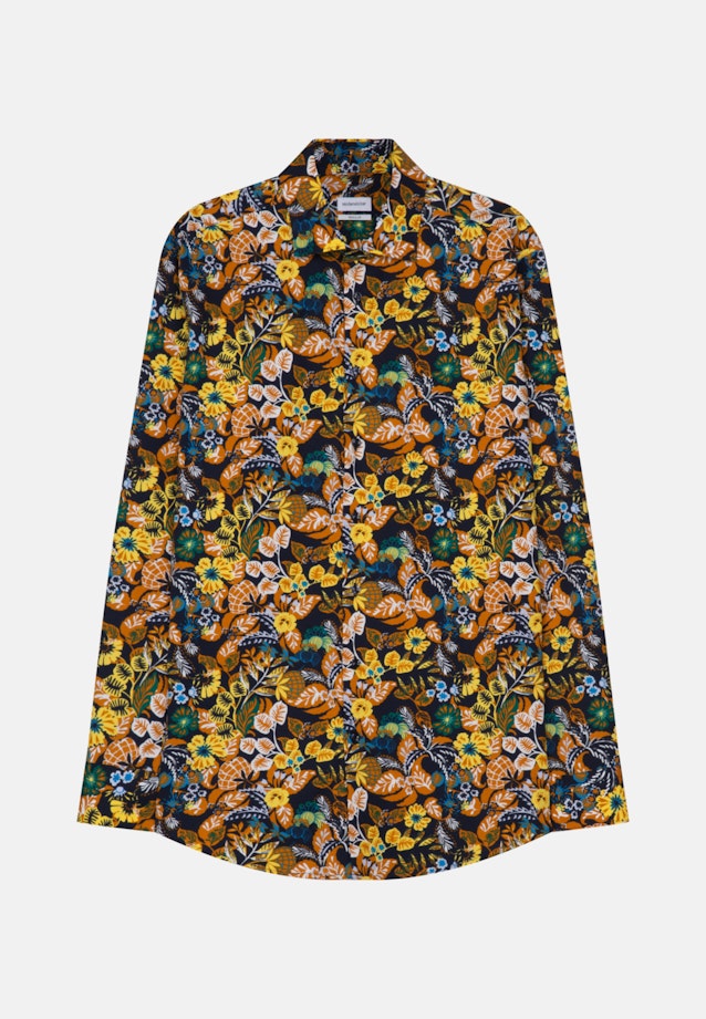 Regular Business shirt Print in Orange |  Seidensticker Onlineshop