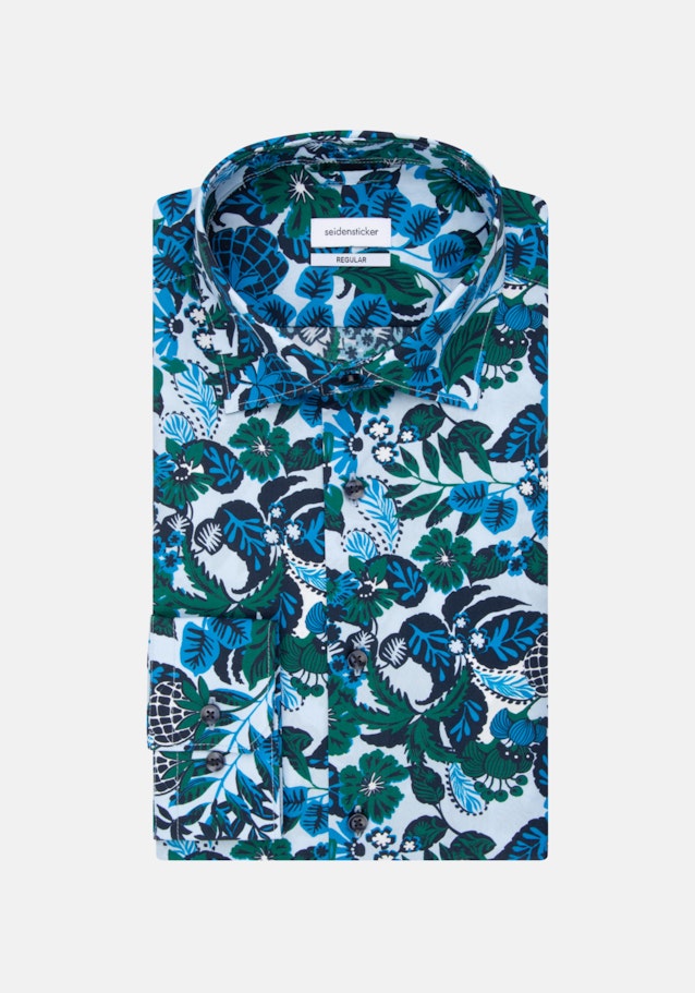 Business Shirt in Regular with Kent-Collar in Turquoise |  Seidensticker Onlineshop