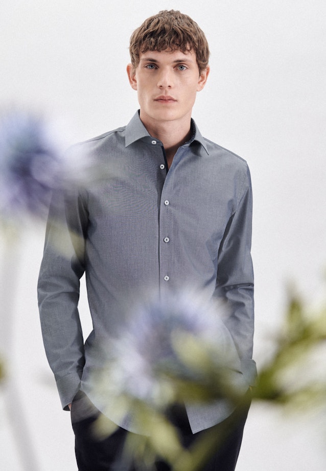 Slim Chemise d'affaires Uni in Bleu Foncé |  Seidensticker Onlineshop