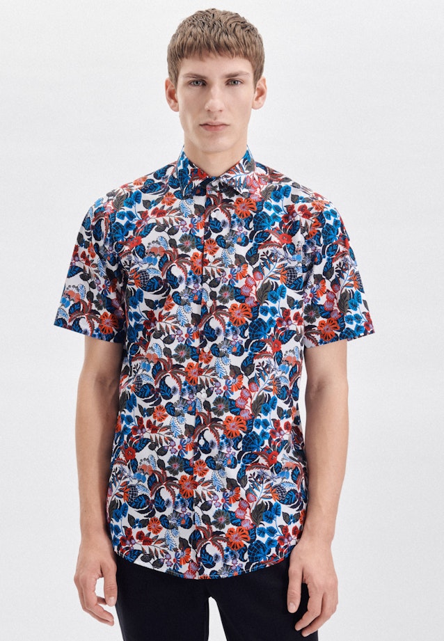 Regular Business Hemd Druck in Rot |  Seidensticker Onlineshop