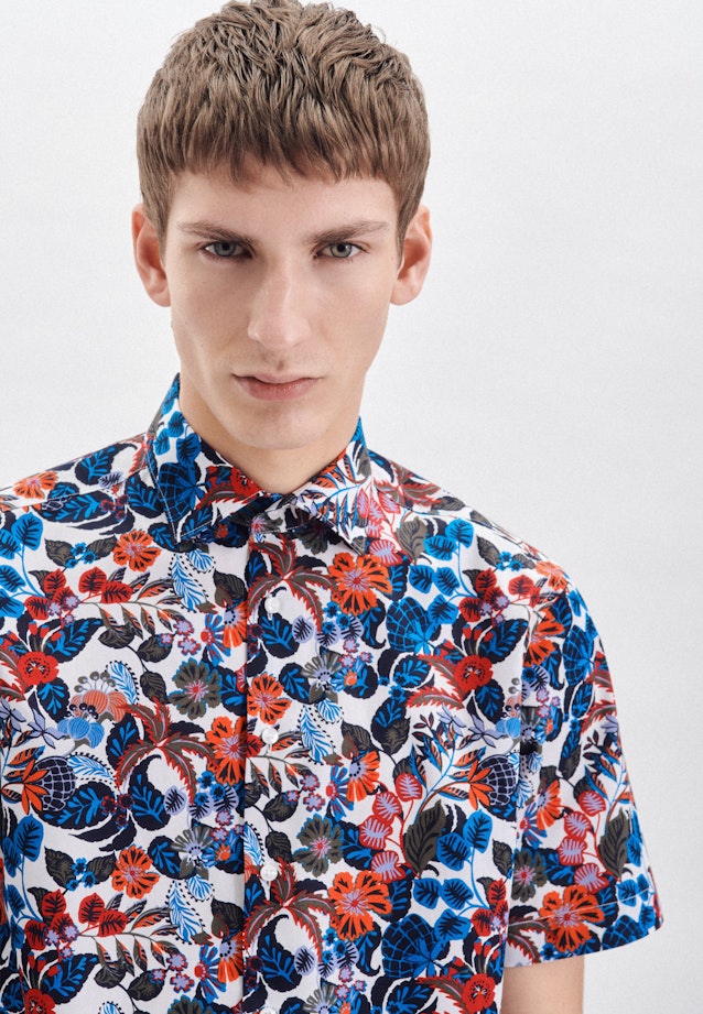 Regular Business Hemd Druck in Rot |  Seidensticker Onlineshop