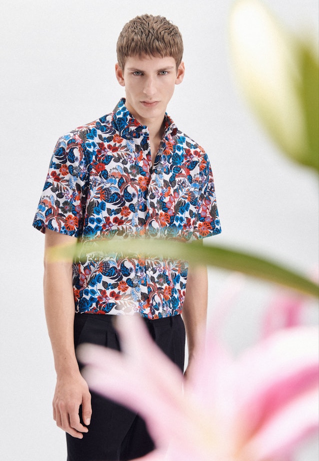 Regular Business Hemd Druck in Rot |  Seidensticker Onlineshop