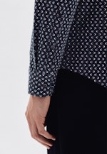 Shaped Performancehemd Druck in Dunkelblau |  Seidensticker Onlineshop