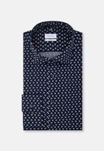 Shaped Performancehemd Druck in Dunkelblau |  Seidensticker Onlineshop