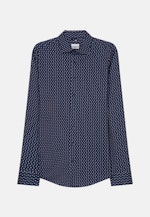 Shaped Performancehemd Druck in Dunkelblau |  Seidensticker Onlineshop