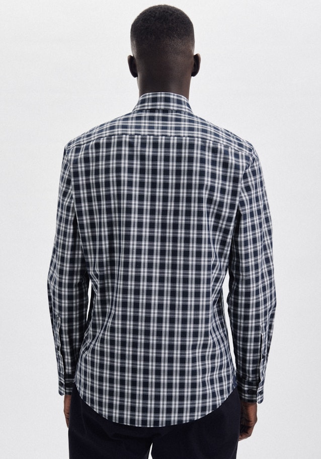 Regular Casual Shirt Check in Dark Blue | Seidensticker Onlineshop