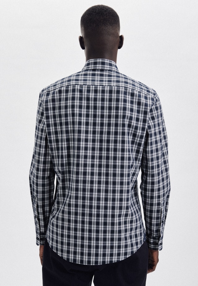 Regular Casual Hemd Karo in Dunkelblau |  Seidensticker Onlineshop