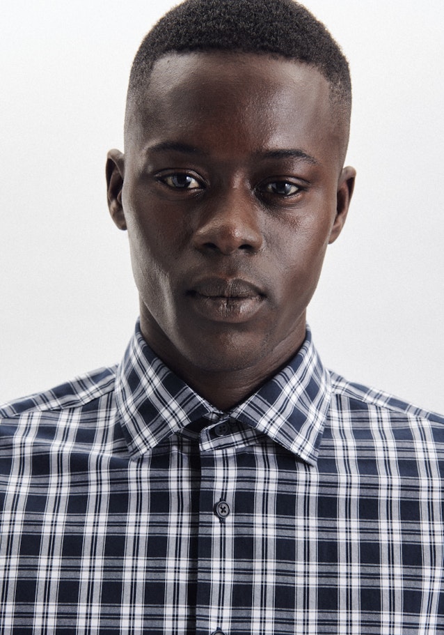 Regular Casual Shirt Check in Dark Blue | Seidensticker Onlineshop