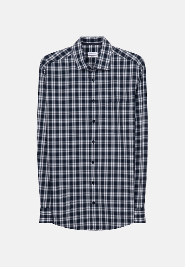 Regular Casual Hemd Karo in Dunkelblau |  Seidensticker Onlineshop