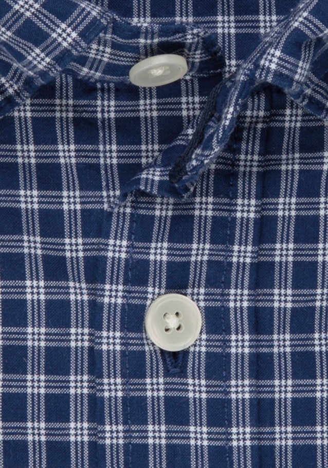 Casual Shirt in Regular with Button-Down-Kraag in Middelmatig Blauw |  Seidensticker Onlineshop