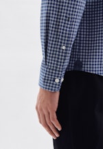Regular Casual Hemd Karo in Mittelblau |  Seidensticker Onlineshop