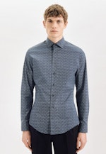 Slim Performance shirt Print in Dark Blue |  Seidensticker Onlineshop