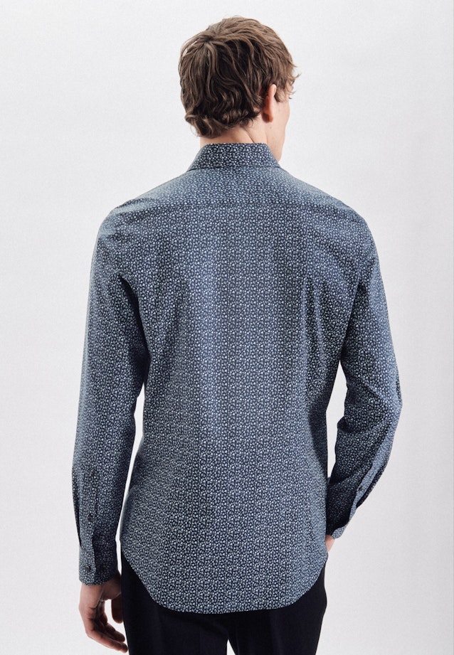 Slim Performance shirt Print in Dark Blue |  Seidensticker Onlineshop
