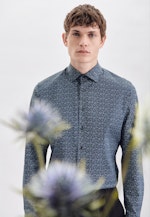Slim Performance shirt Print in Dark Blue |  Seidensticker Onlineshop