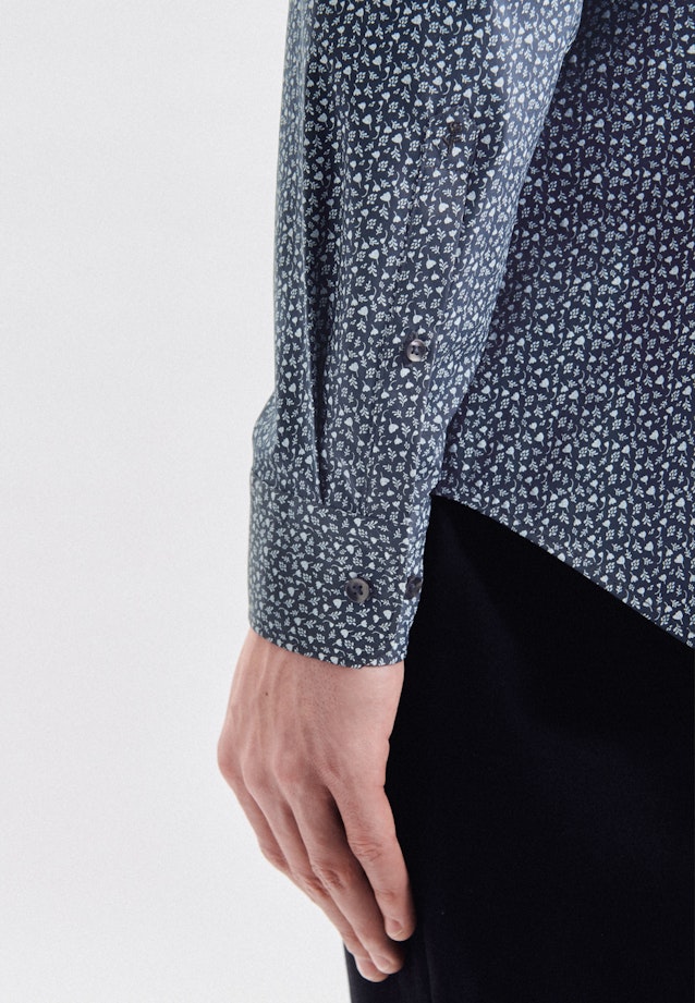 Slim Performance shirt Print in Dark Blue |  Seidensticker Onlineshop