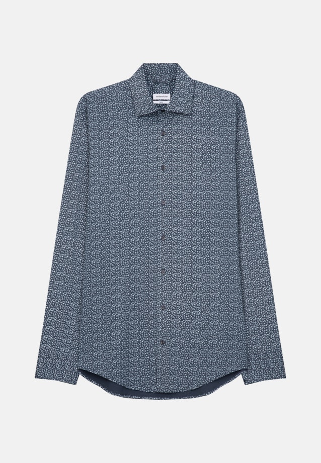 Slim Performance shirt Print in Dark Blue |  Seidensticker Onlineshop