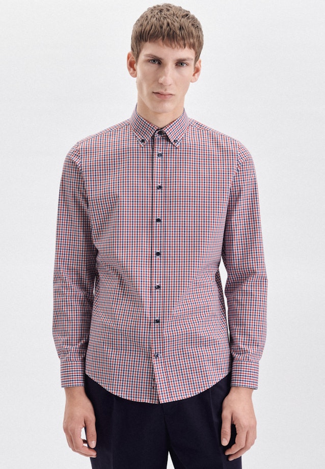Slim Business shirt Check in Red |  Seidensticker Onlineshop