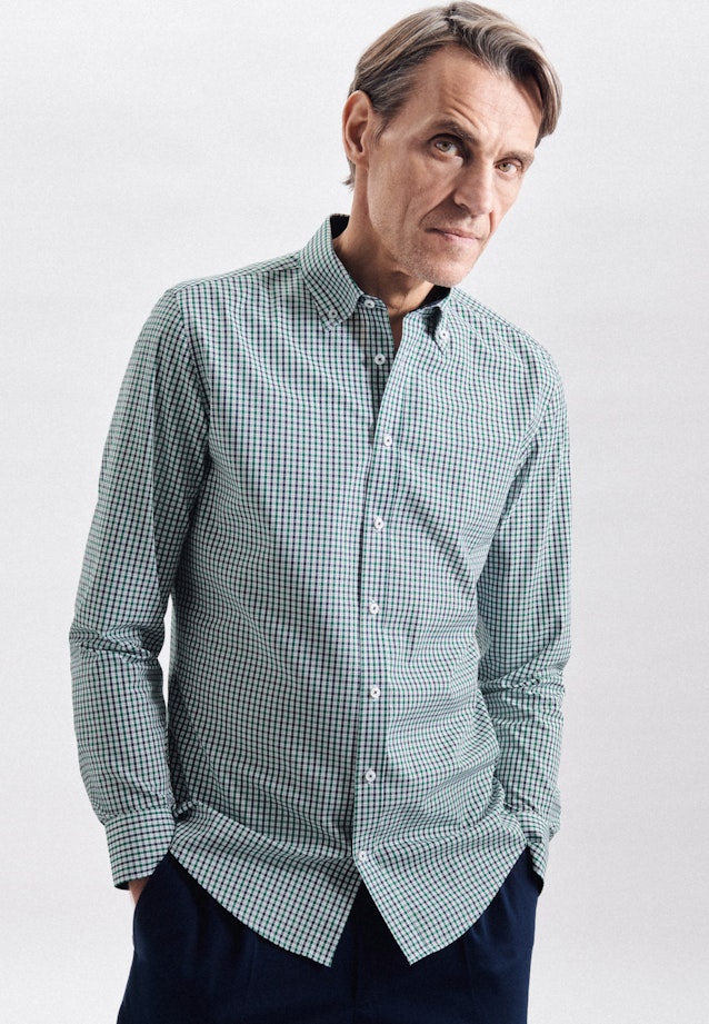 Slim Business shirt Check in Green |  Seidensticker Onlineshop