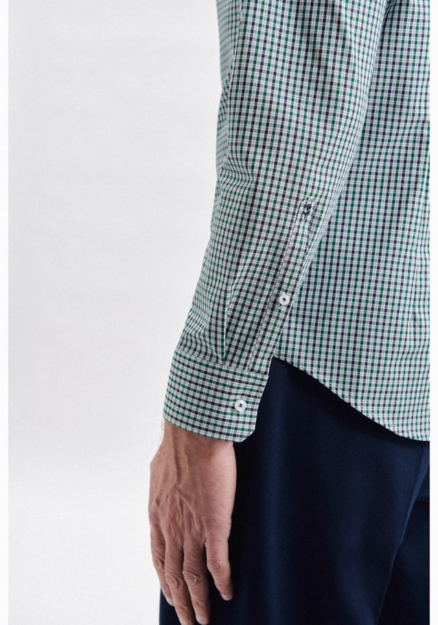 Bügelfreies Popeline Business Hemd in Slim mit Button-Down-Kragen in Grün |  Seidensticker Onlineshop