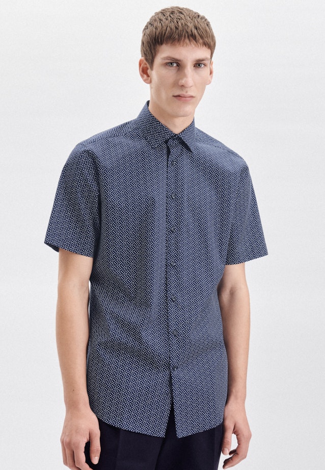 Regular Chemise d'affaires Imprimé in Bleu Foncé |  Seidensticker Onlineshop