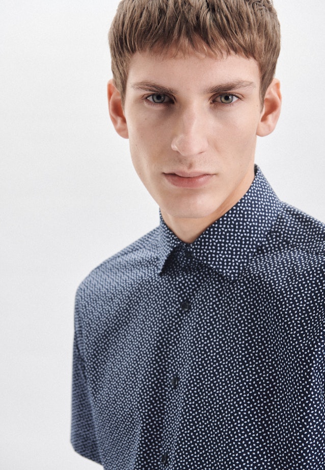 Regular Chemise d'affaires Imprimé in Bleu Foncé |  Seidensticker Onlineshop