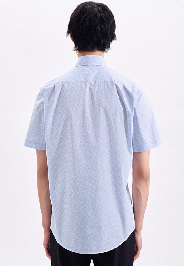 Poplin Short sleeve Business Shirt in Regular with Kent-Collar in Light Blue |  Seidensticker Onlineshop