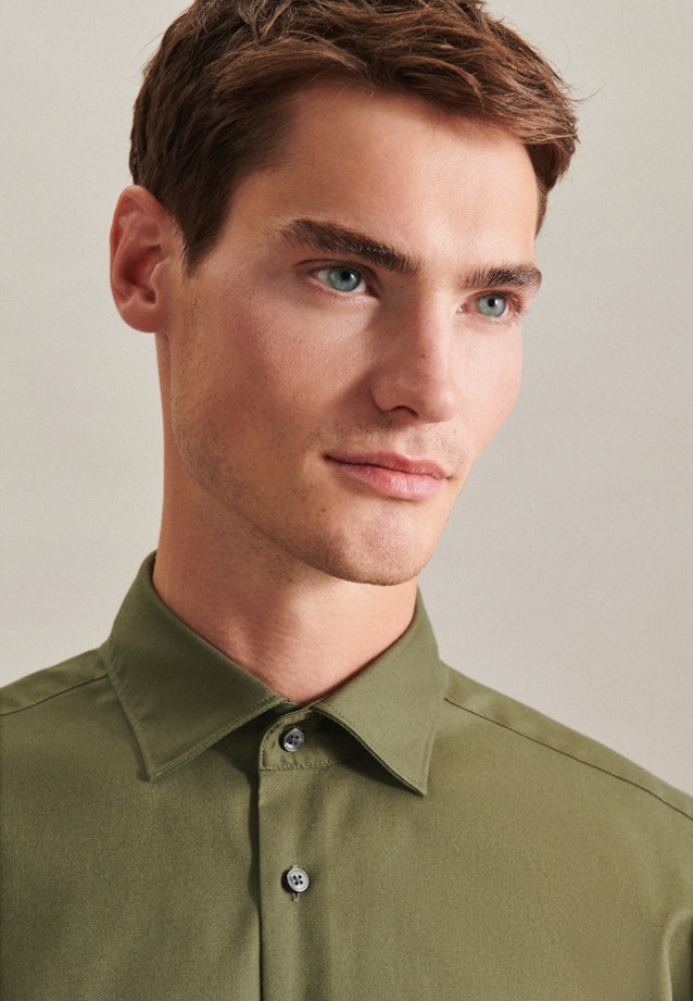 Regular Business Hemd Uni in Grün |  Seidensticker Onlineshop