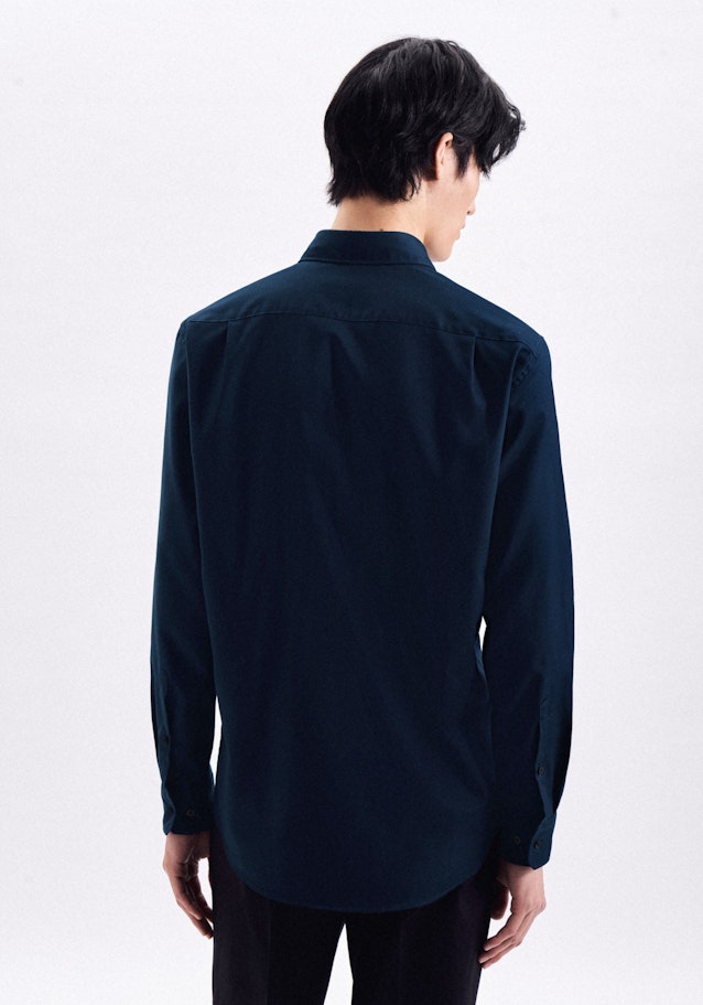 Easy-iron Twill Business Shirt in Regular with Kent-Collar in Dark Blue |  Seidensticker Onlineshop