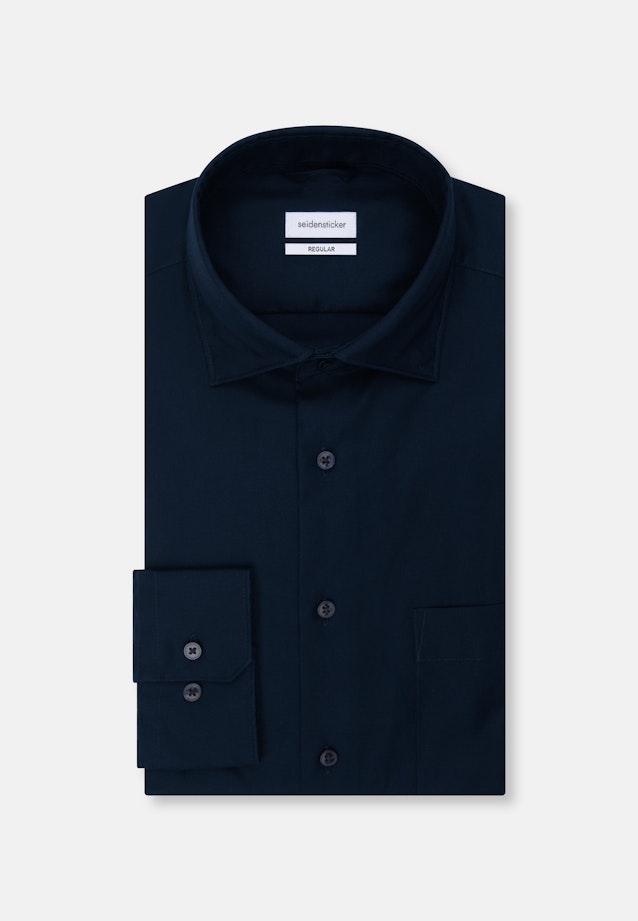 Regular Chemise d'affaires Uni in Bleu Foncé |  Seidensticker Onlineshop