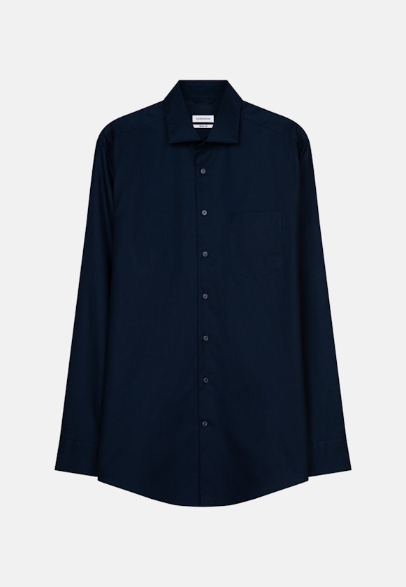 Regular Chemise d'affaires Uni in Bleu Foncé |  Seidensticker Onlineshop