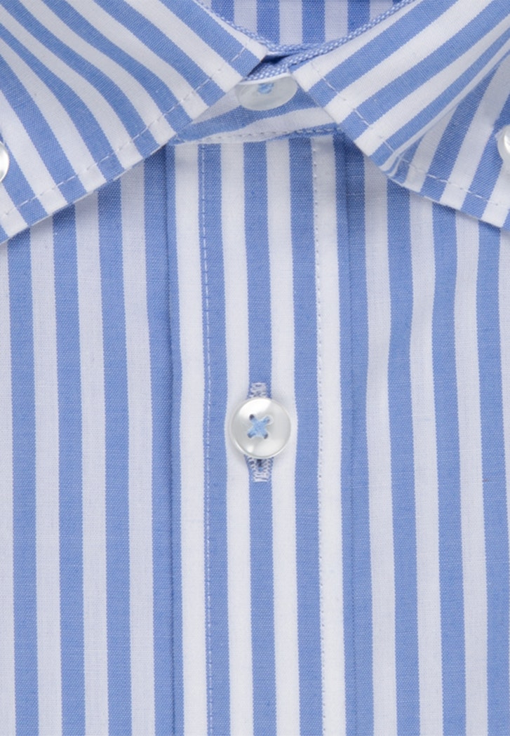 Bügelfreies Popeline Business Hemd in Slim mit Button-Down-Kragen