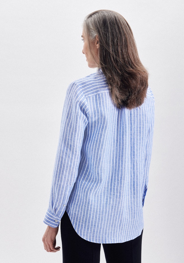 Long sleeve Linen Shirt Blouse in Dark Blue | Seidensticker Onlineshop