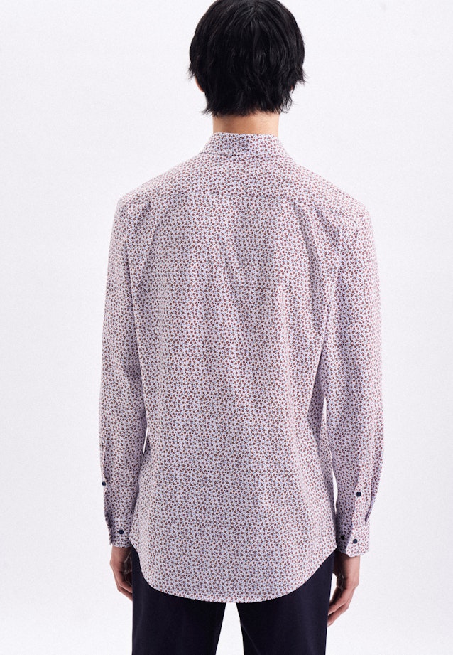 Regular Performancehemd Druck in Rot |  Seidensticker Onlineshop